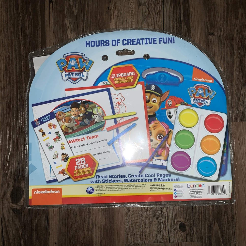PAW Patrol Nickelodeon Painting And Coloring Activity Lap Desk Arts And Crafts - Picture 5 of 5
